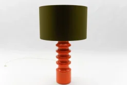 Discount Pamono Very Large Orange Ceramic Table Lamp Base, 1960s
