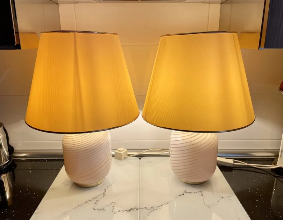 Outlet Pamono Vetri Murano Table Lamps from Venini, Set of 2