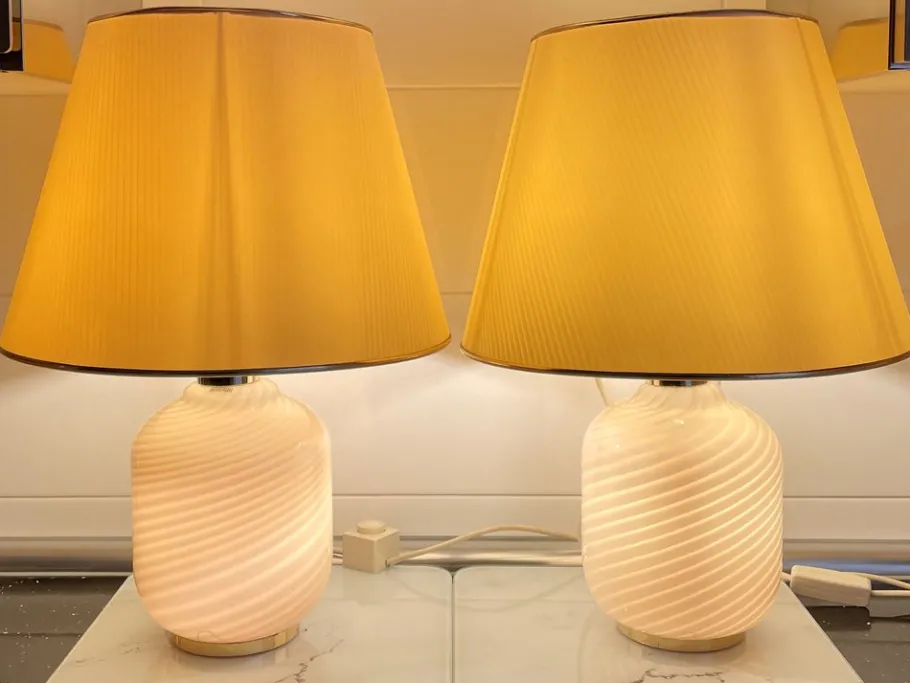 Outlet Pamono Vetri Murano Table Lamps from Venini, Set of 2