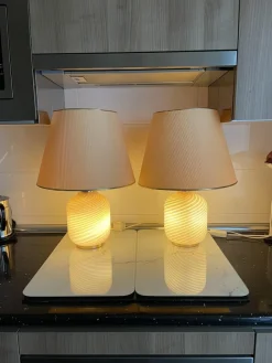 Outlet Pamono Vetri Murano Table Lamps from Venini, Set of 2