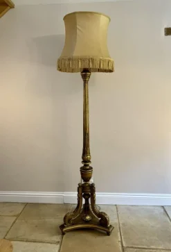 Best Pamono Victorian French Carved Gilded Standard Lamp, 1860s
