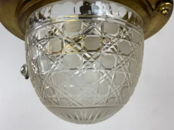 Best Pamono Vienna Secession Brass Hanging Lamp attributed Kolo Moser, 1890s
