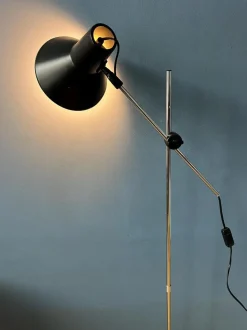 Discount Pamono Vintage Adjustable Black Floor Lamp in style of Hoogervorst