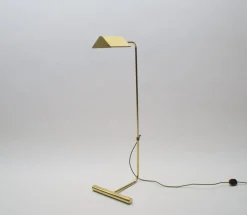 Clearance Pamono Vintage Adjustable Brass Floor Lamp