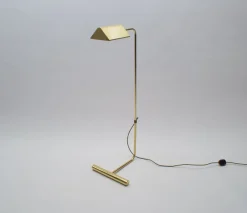 Clearance Pamono Vintage Adjustable Brass Floor Lamp