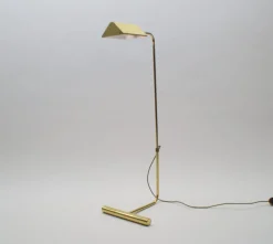 Clearance Pamono Vintage Adjustable Brass Floor Lamp