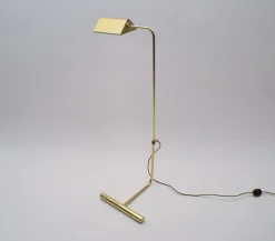 Clearance Pamono Vintage Adjustable Brass Floor Lamp