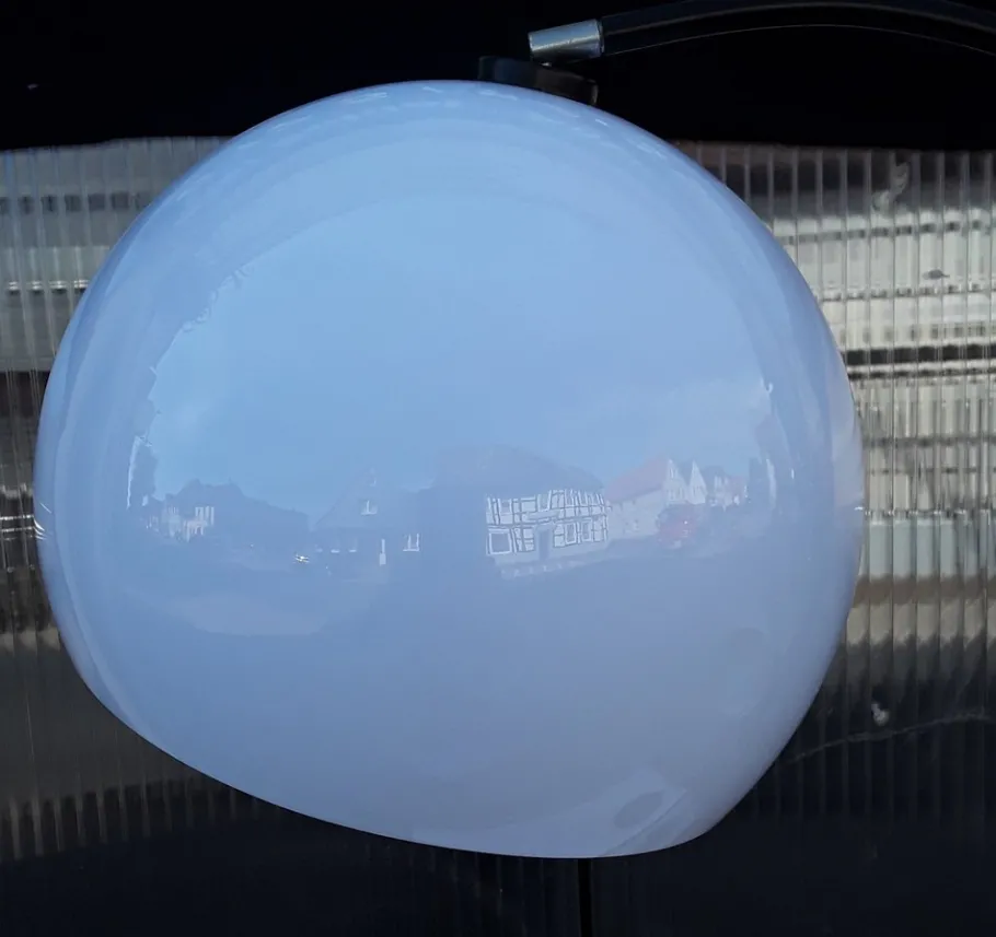 Outlet Pamono Vintage Adjustable German Arch Lamp from the 1970s with a Black Painted Metal Frame and White Plastic Screen, Unkns