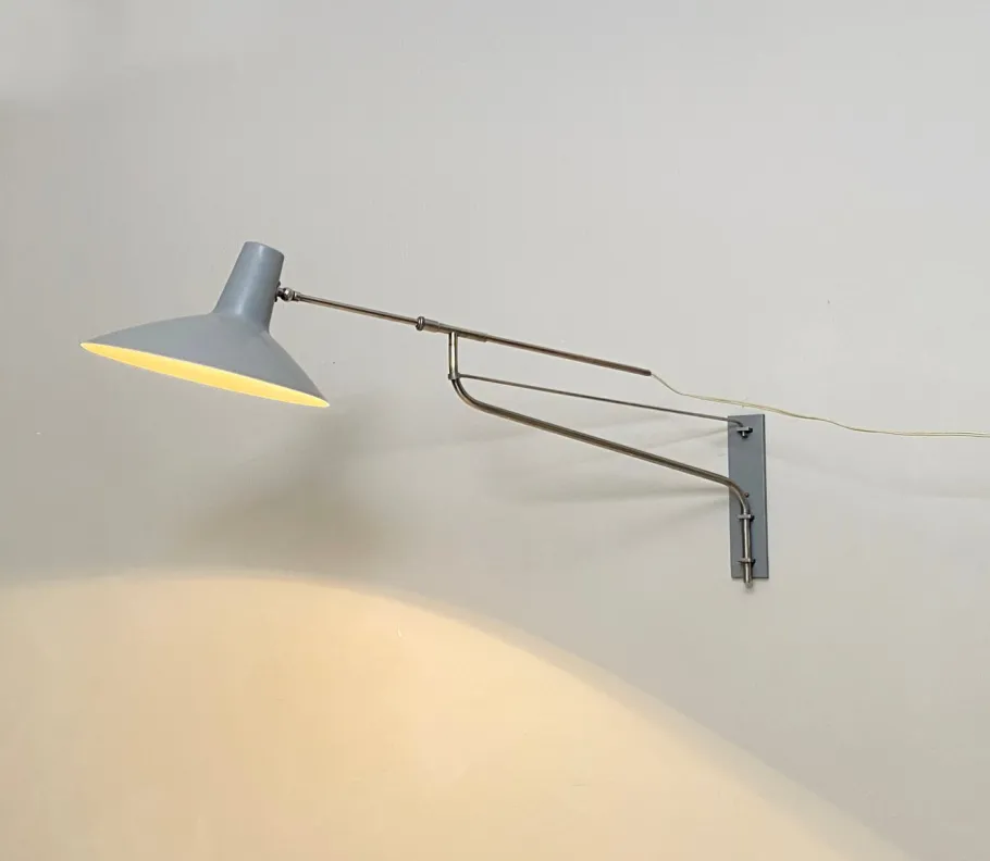 New Pamono Vintage Adjustable Wall Lamp, 1950s