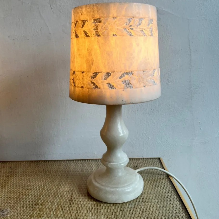 Hot Pamono Vintage Alabaster Table Lamp, 1970s
