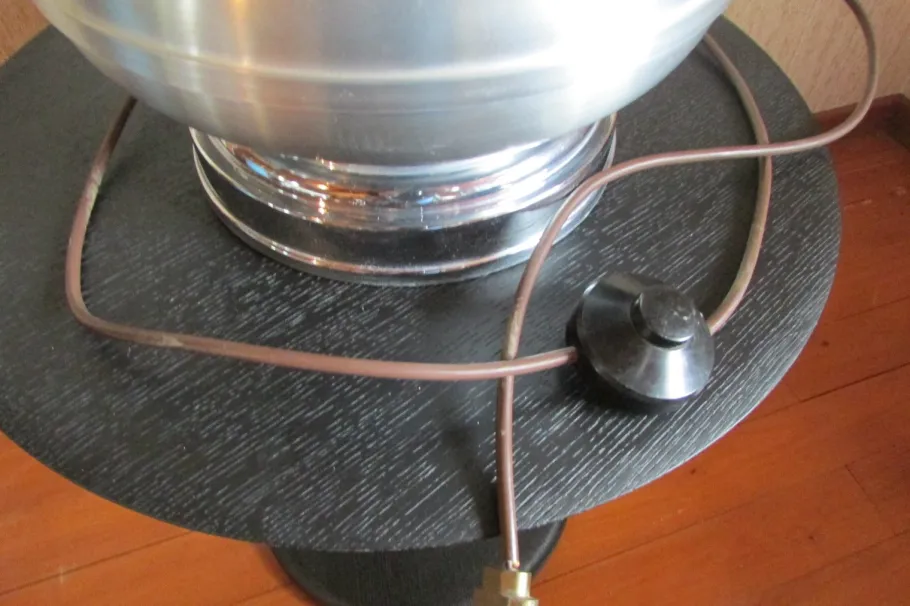 Pamono Vintage Aluminum and Stainless Steel Table Lamp, 1970s