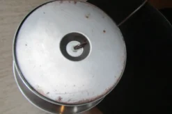 Pamono Vintage Aluminum and Stainless Steel Table Lamp, 1970s