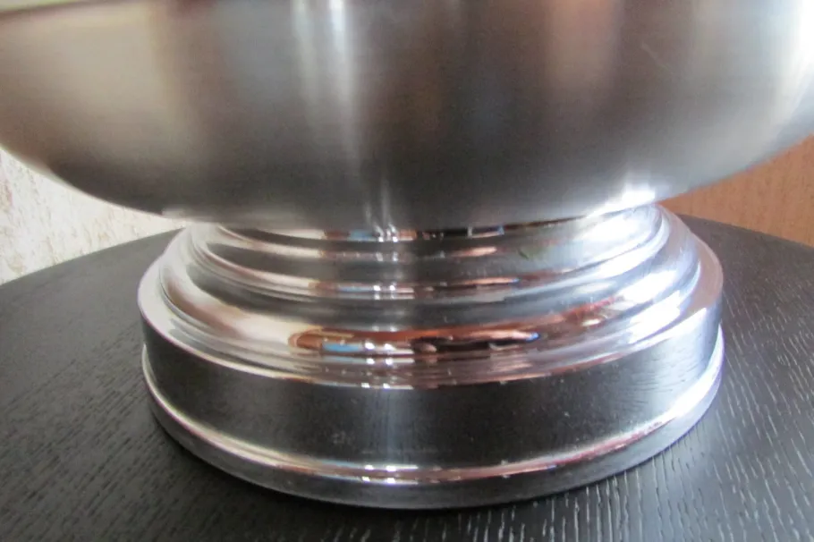 Pamono Vintage Aluminum and Stainless Steel Table Lamp, 1970s