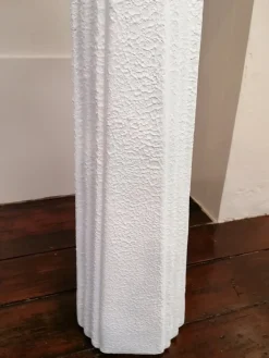 Pamono Vintage American Postmodern Textured Plaster Zig Zag Floor Lamp, 1980s