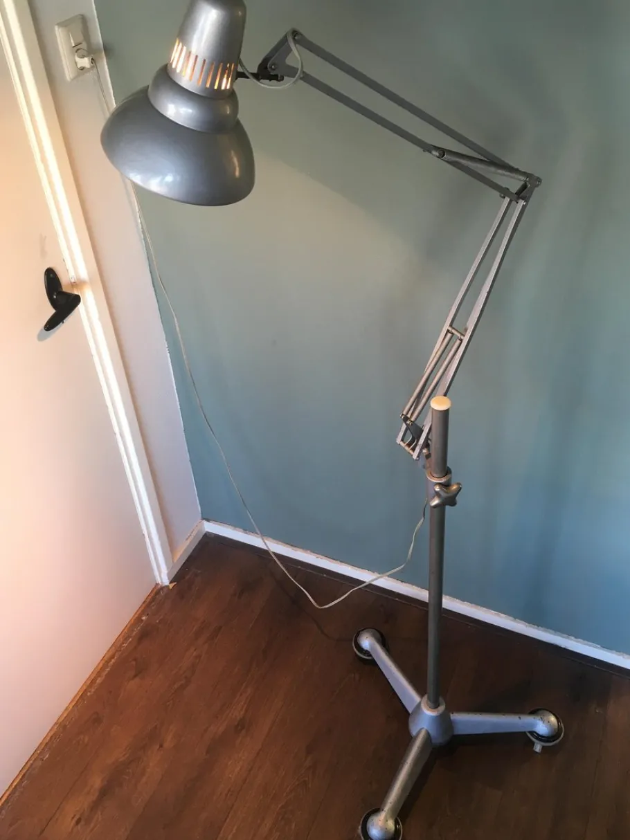 Best Pamono Vintage Anglepoise Floor Lamp with Wheels from ASEA, 1950s