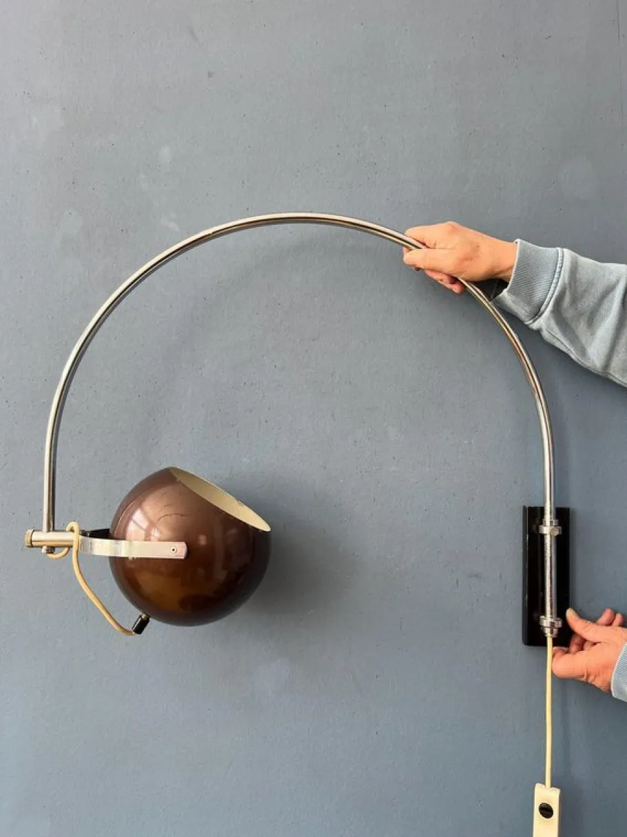 Best Pamono Vintage Arc Eyeball Wall Lamp from Herda