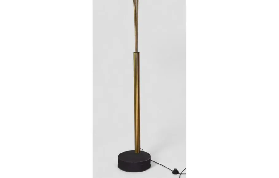 Outlet Pamono Vintage Arc 3-Light Floor Lamp in Brushed Brass