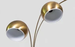 Outlet Pamono Vintage Arc 3-Light Floor Lamp in Brushed Brass