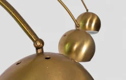 Outlet Pamono Vintage Arc 3-Light Floor Lamp in Brushed Brass