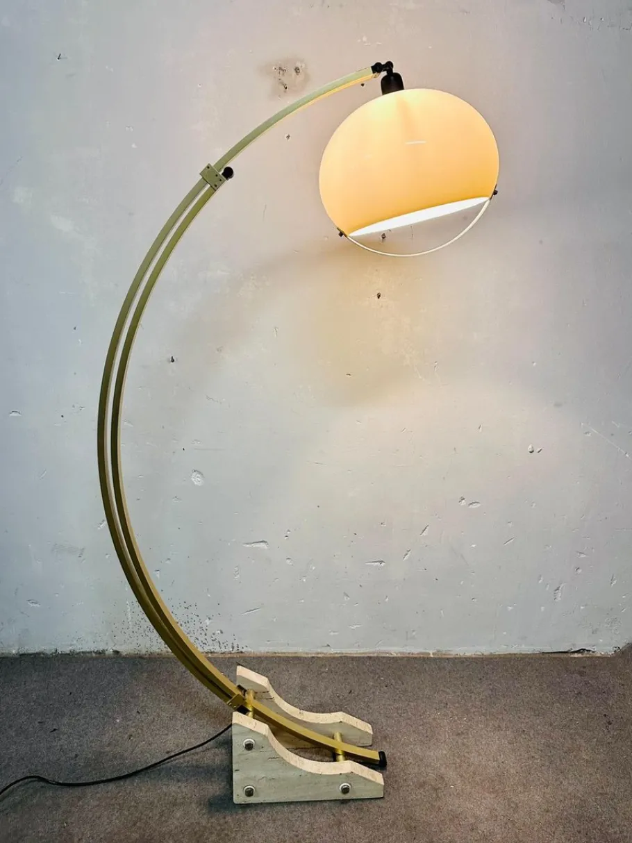 New Pamono Vintage Arched Floor Lamp, 1970s