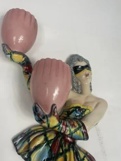 Sale Pamono Vintage Arlecchino Wall Lights in Venetian Ceramic, 1950s, Set of 2