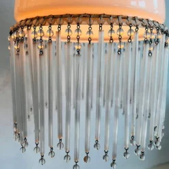 Discount Pamono Vintage Art Deco Floor Lamp with Glass Lampshades