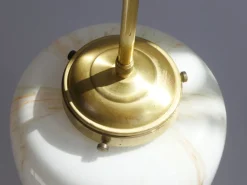 Sale Pamono Vintage Art Deco Marbled Glass Pendant Lamp, 1950s