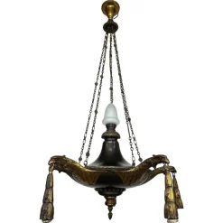 Discount Pamono Vintage Art Deco Pendant with Bronze Eagles, 1930s