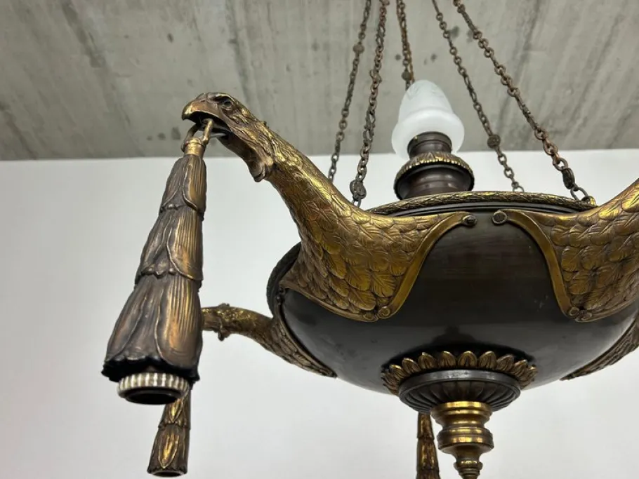 Discount Pamono Vintage Art Deco Pendant with Bronze Eagles, 1930s