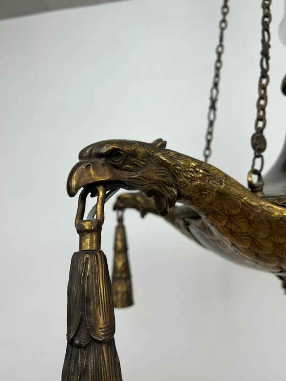 Discount Pamono Vintage Art Deco Pendant with Bronze Eagles, 1930s