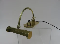 Best Pamono Vintage Art Deco Polished Brass Piano Light