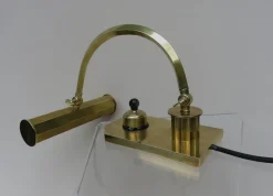 Best Pamono Vintage Art Deco Polished Brass Piano Light