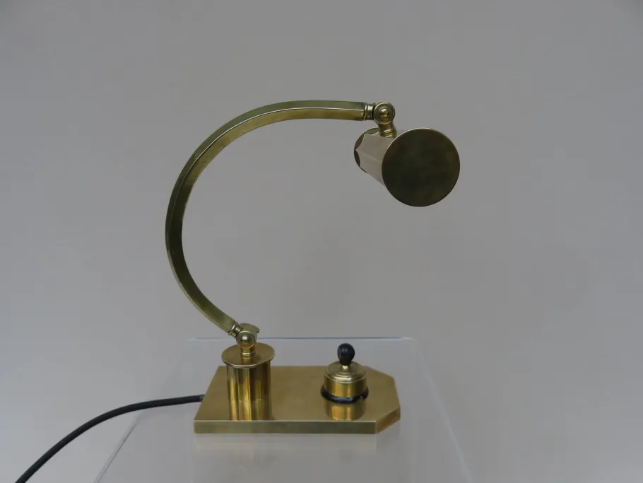 Best Pamono Vintage Art Deco Polished Brass Piano Light