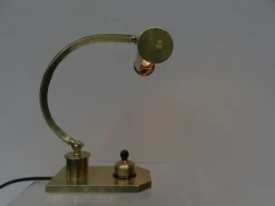 Best Pamono Vintage Art Deco Polished Brass Piano Light