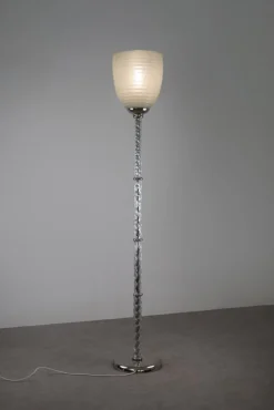 Sale Pamono Vintage Art Deco Pulegoso Murano Glass Floor Lamp attributed to Venini, 1930s