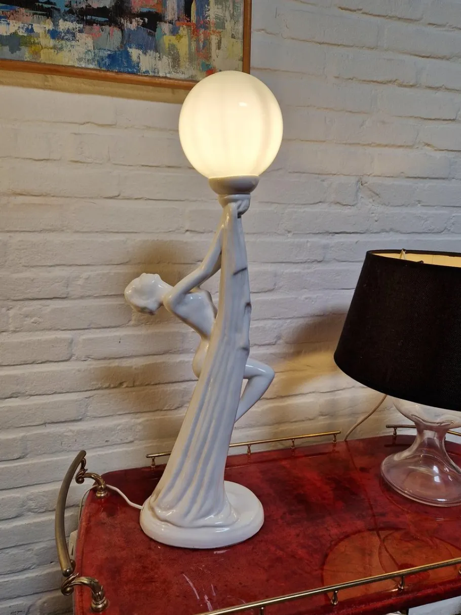 Best Pamono Vintage Art Deco Table Light, 1970s