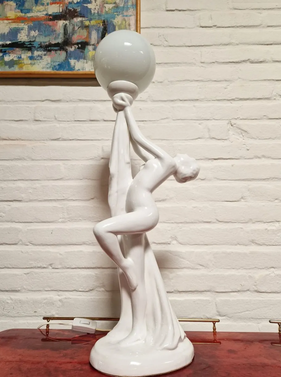 Best Pamono Vintage Art Deco Table Light, 1970s