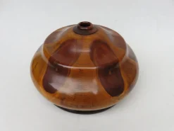 Clearance Pamono Vintage Art Deco Wooden Mushroom Table Lamps, Set of 2