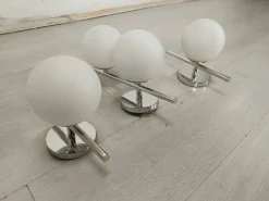 New Pamono Vintage Ball Wall Lights, 1970, Set of 3