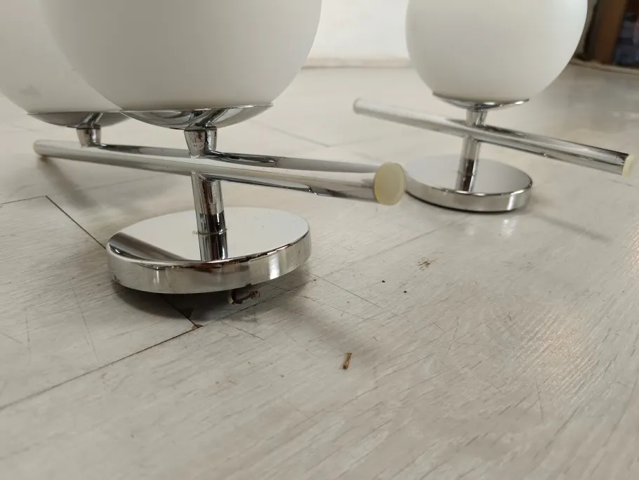 New Pamono Vintage Ball Wall Lights, 1970, Set of 3