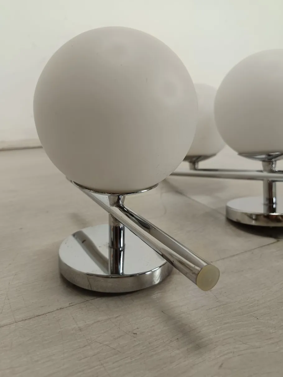 New Pamono Vintage Ball Wall Lights, 1970, Set of 3