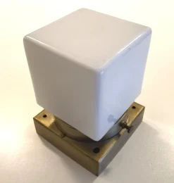 New Pamono Vintage Bauhaus Cubic Ceiling Light by Atrax Berlin or Rubli The Hague, 1930s