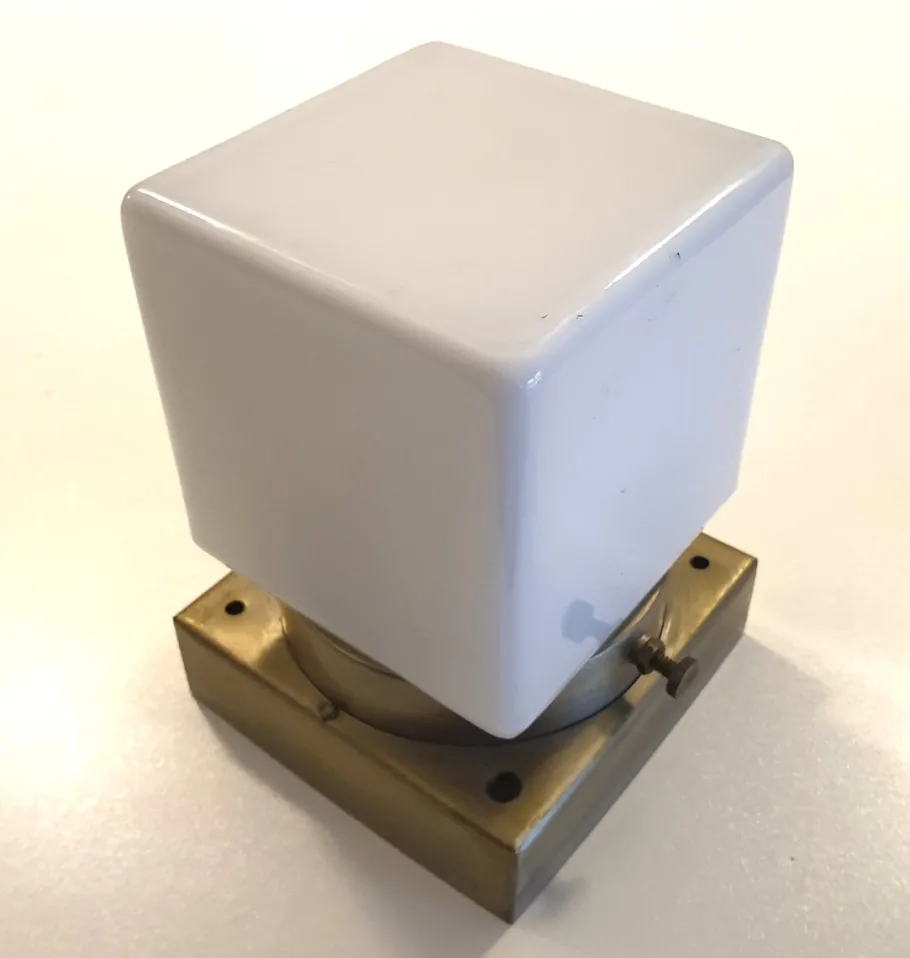 New Pamono Vintage Bauhaus Cubic Ceiling Light by Atrax Berlin or Rubli The Hague, 1930s