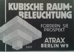 New Pamono Vintage Bauhaus Cubic Ceiling Light by Atrax Berlin or Rubli The Hague, 1930s