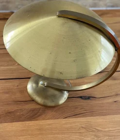 Pamono Vintage Bauhaus Golden Table Lamp by Egon Hillebrand for Hillebrand Lighting, 1940s