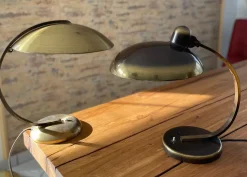 Pamono Vintage Bauhaus Golden Table Lamp by Egon Hillebrand for Hillebrand Lighting, 1940s