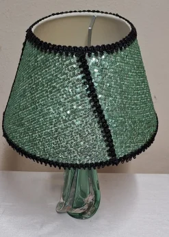 Clearance Pamono Vintage Belgian Table Lamp with Crystal Glass Base by Val St. Lambert, 1970s