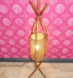 Sale Pamono Vintage Bentwood Floor Lamp with Viennese Weave