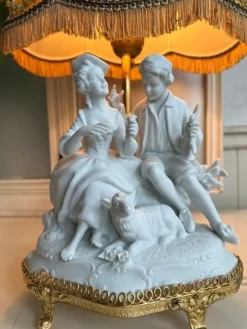 Discount Pamono Vintage Biscuit Porcelain Lamp