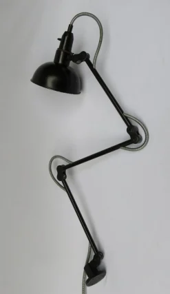 Pamono Vintage Black Aluminum Sconce from F.W. Schmid München